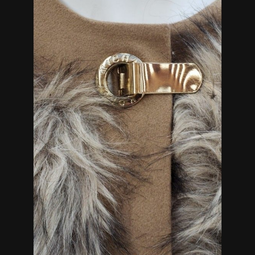 MICHAEL MICHAEL KORS ANIMAL PRINT FUR JACKET COAT - Picture 5 of 10
